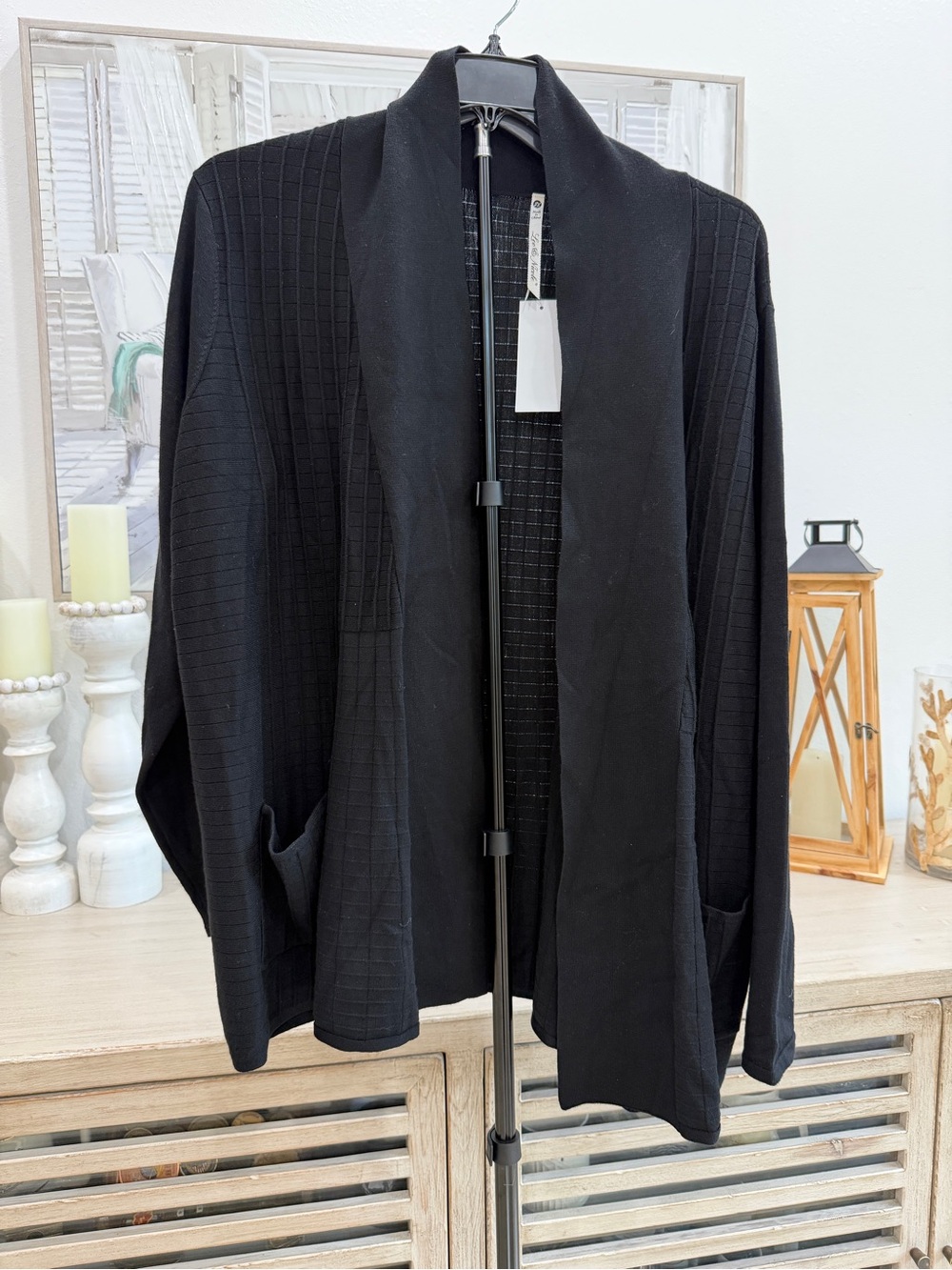 Leo & Nicole Plus Size Shawl Collar Sweater Cardigan